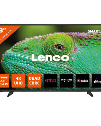 43"" 4K Android Smart TV Lenco LED-4353BK Zwart