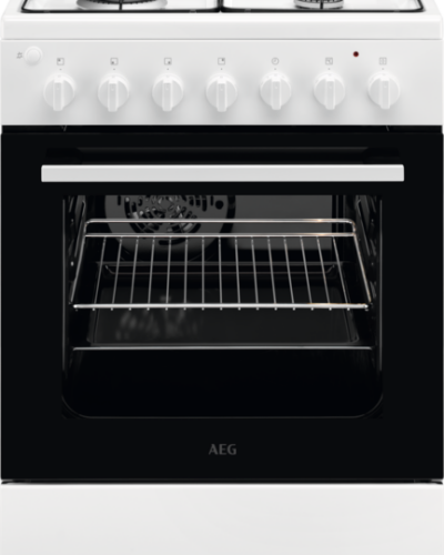 AEG CKB64100BW fornuis 4-pits gas fornuizen - kleur wit zuinig energieklasse A - 60 cm breed gasfornuis | .