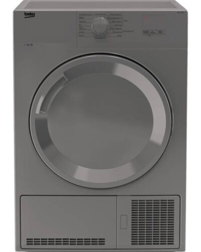 BEKO DB7111PA0S - Droger - 7 kg - Condensatiedroging - Klasse B - Verzinkte trommel - Indicatoren - Zilver