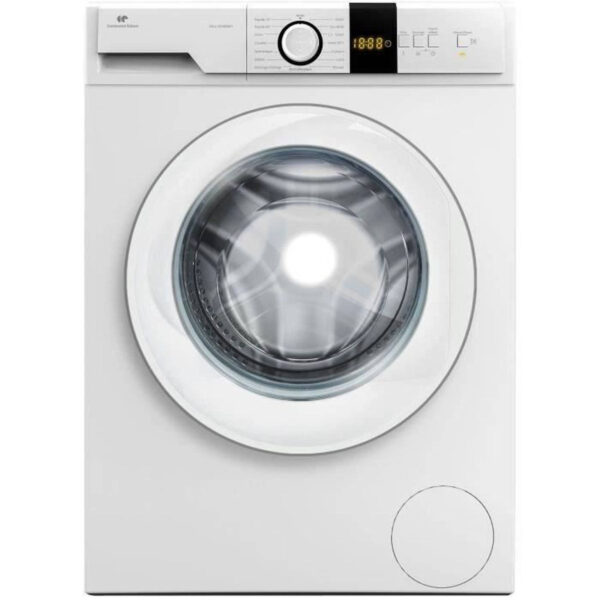 CONTINENTAL EDISON CELL10140W1 patrijspoort wasmachine - 10 kg - Inductiemotor - Breedte 59,7 cm - 1400 tpm - Wit