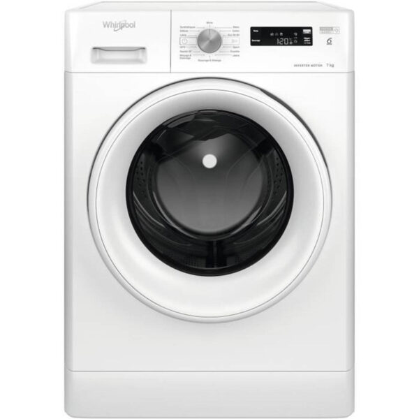 Was Wine Wash Whirlpool FFS7458WFR - 7 kg - Inductie - 1400 TRS/min - Wit