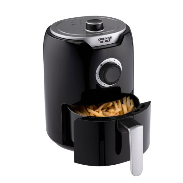 Cuisinier Deluxe Hetelucht friteuse - Airfryer - Gezond Frituren - Hetelucht Frietpan - met Timer - 2 Liter