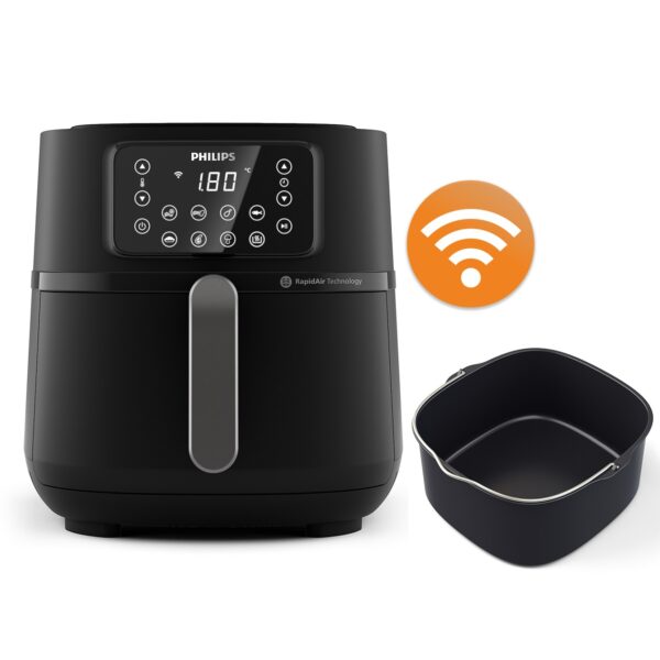 Philips HD9285/93 XXL Connected + bakvorm Airfryer Zwart