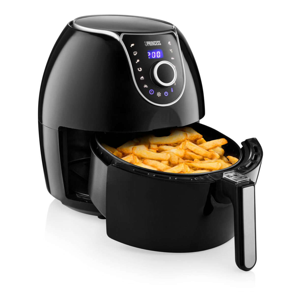 Princess 182055 Digitale Family Airfryer XXL - Heteluchtfriteuse - 5,2 liter - Inclusief bakvorm