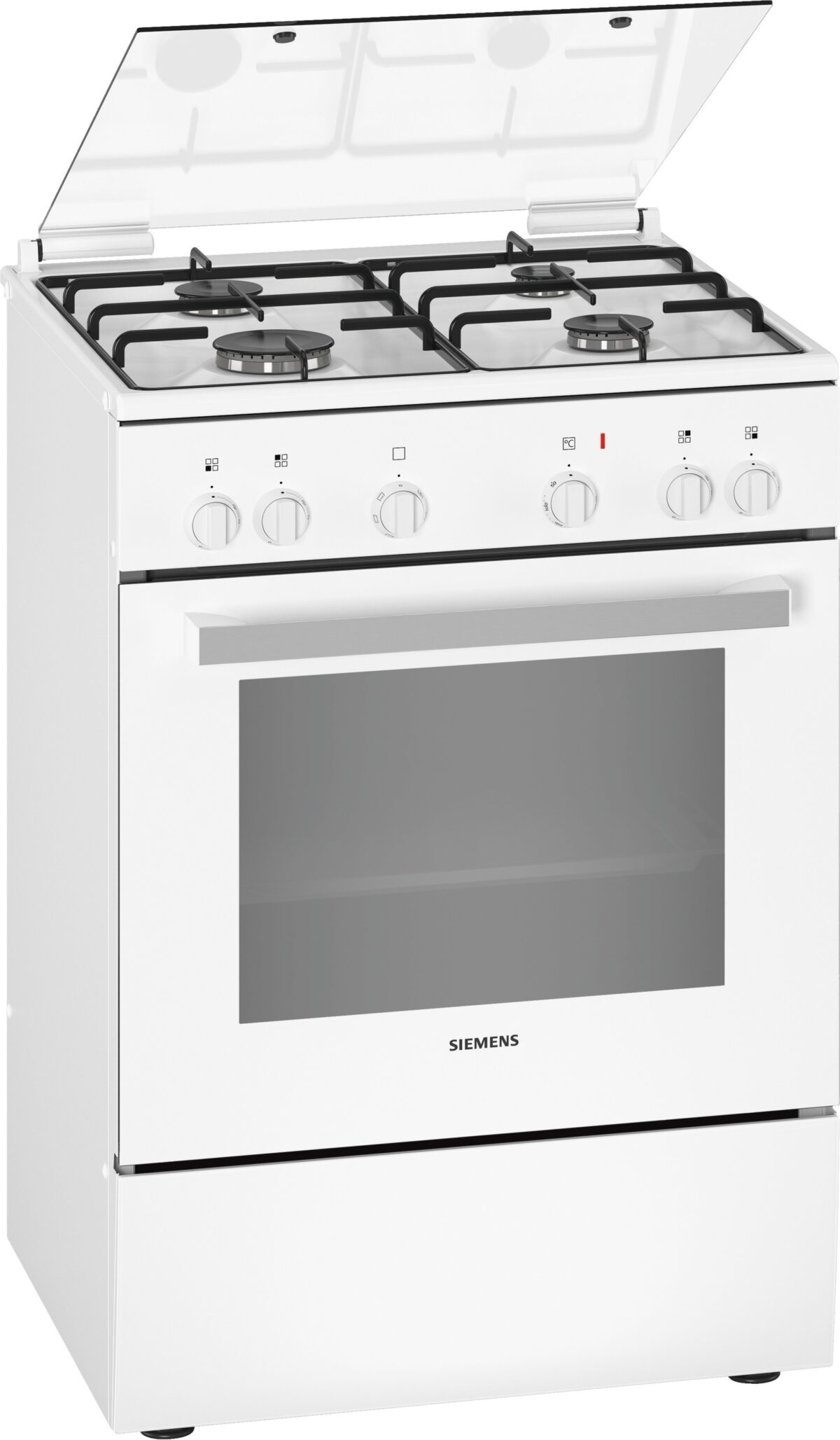 Siemens HX5P00D20N fornuis 4-pits gas fornuizen - kleur wit zuinig energieklasse A - 60 cm breed gasfornuis | .